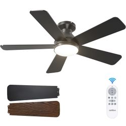 addlon Ceiling Fans with Lights, 42 Inch Low Profile Ceiling Fan with Light and Remote Control