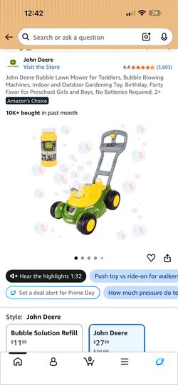 New Kids Bubble Lawn Mower