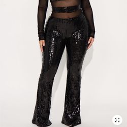 sequin flare jumpsuit 