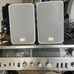 Vintage Samsung Receiver With Speakers