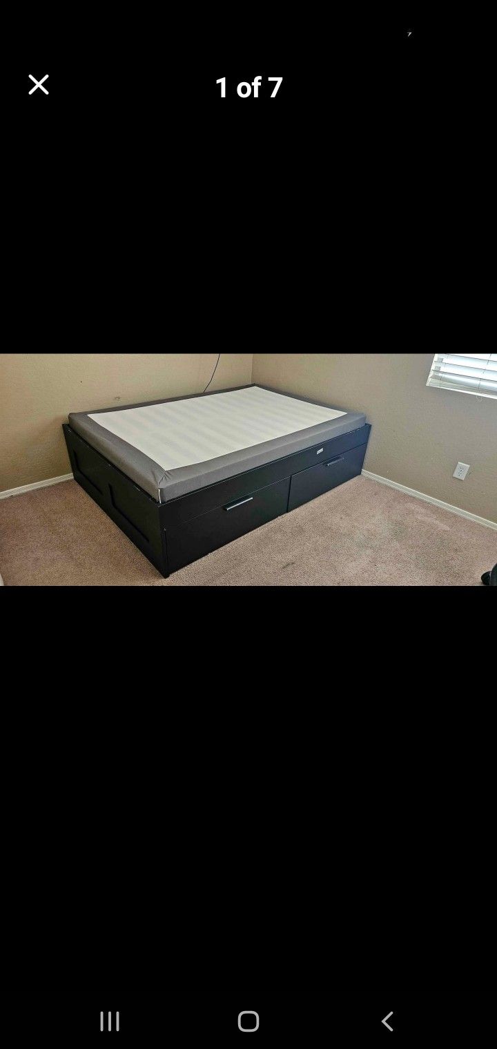Full platform bed frame
