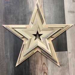 Handmade Customs Wood Art Stars 
