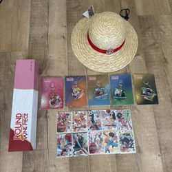 Round 1 X One Piece Promo Cards Complete Set Of 10 (Includes All Items In Picture)