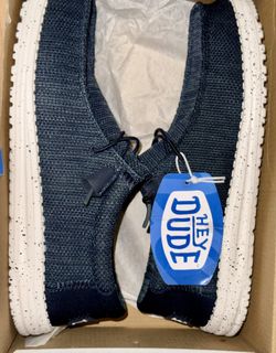 Navy Hey Dude Wally Stretch Sox Shoes