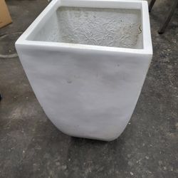 White Floral Container