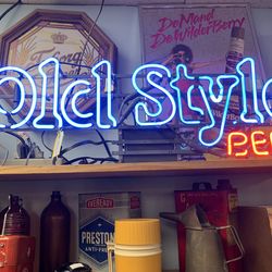 Vintage Old Style Beer Neon Sign