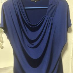 Navy Blue Dress Up Top For Women 