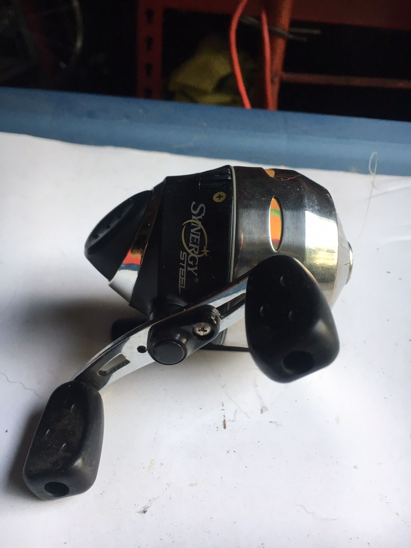 Shakespeare Synergy Steel Size 10 Spincast Fishing Reel - centerville or englewood