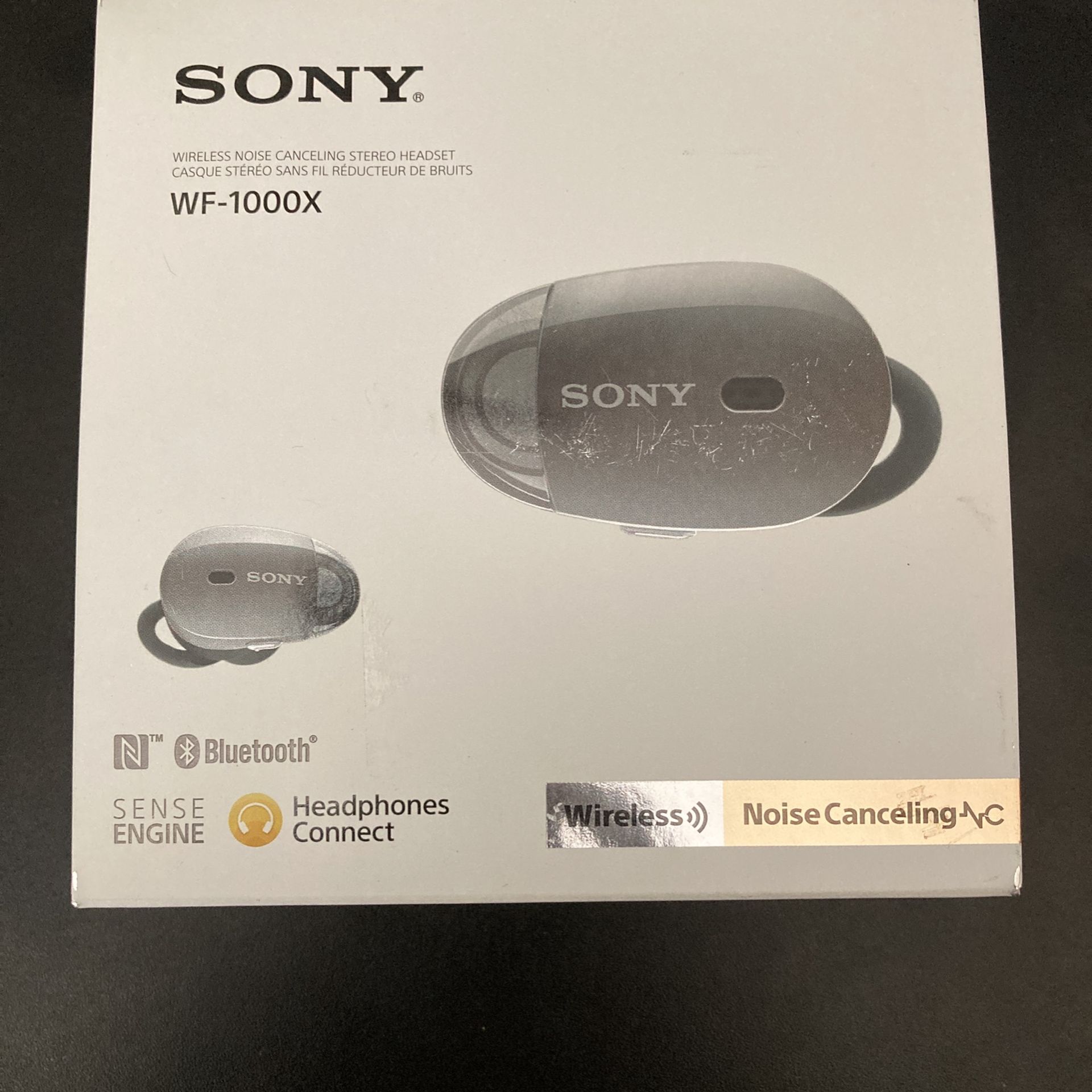 Sony WF1000X Wireless Noise Canceling Headphones Black