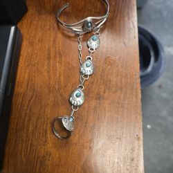 Sterling Silver Navajo Slave Bracelet