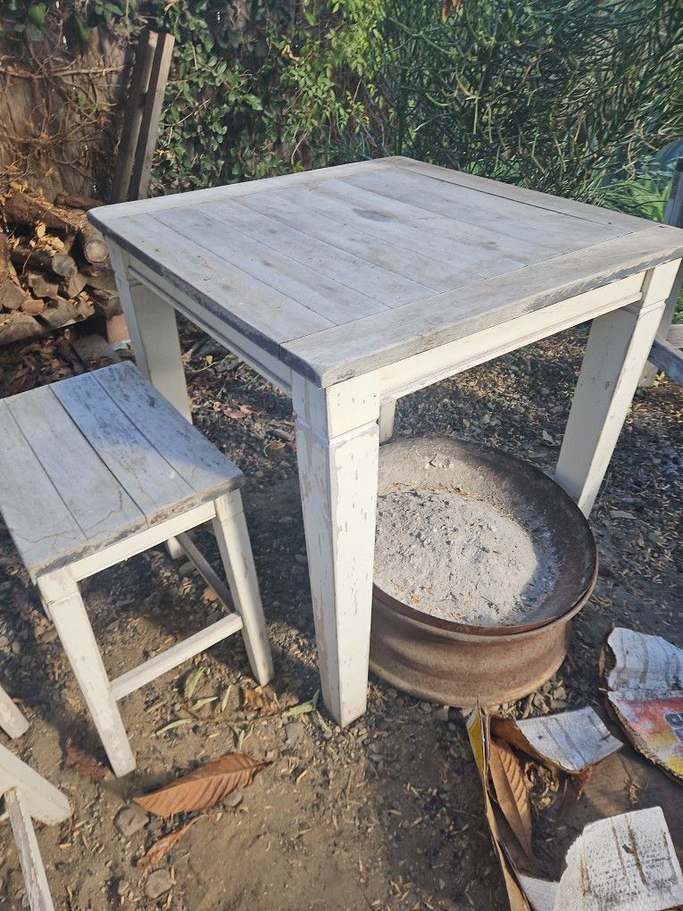 Wood Table And 3 Stools FREE!!