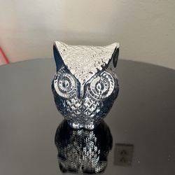 Ceramic Silver Owl