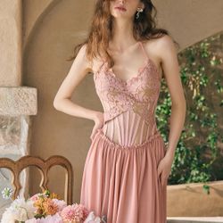 Lacemade Blush Garden Fairy Lace Dress (L)