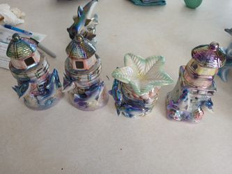 Porcelain Ceramic Dolphins