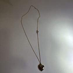 Necklace 16”  14 kt GF  k    & Heart Pendant 