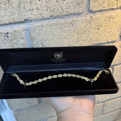 10K 19g 8.5 inch Gold Rope Bracelet 
