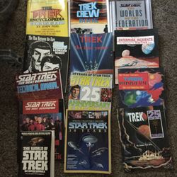 stsr trek book collection and board games 
