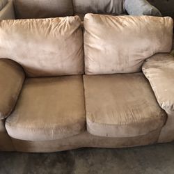 Biege Loveseat Couch “WE DELIVER”