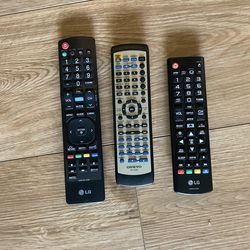 LG TV Remote Controls and Onkyo Home Theater Remote Control