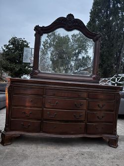 Antique Dresser With Mirror