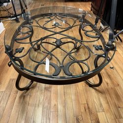 Oval Glass Coffee Table 