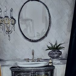 Bathroom Wall Frame 22" Tall x11" X1"