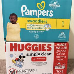 Baby Pampers And Wipes