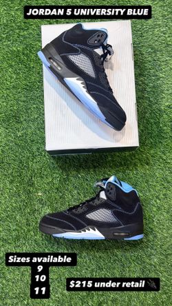 JORDAN 5 UNIVERSITY BLUE 9M,10M,11M