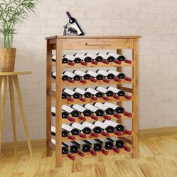 Bamboo Wine Rack 36 Bottles New!