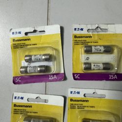 Bussman Time-Delay Fuses BP/SC-15 15 Amp (2 Fuses) 