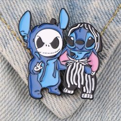 Jack Skellington And Stitch Enamel Pin