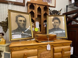 Antique 1890s Charcoal Drawings $125 Each