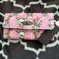 Light pink Ed Hardy wallet