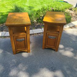 Pair of Nice End Tables with Drawer