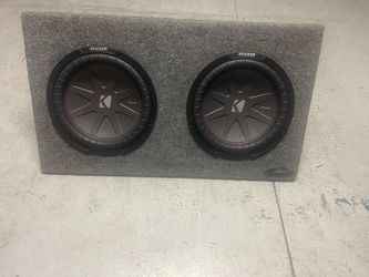 Kicker comp R two 12 inch subwoofers with box!!!!