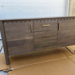 Brand New Solid Wood Sideboard Server Cabinet, Retails For $1900