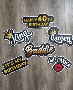 40th Birthday Photobooth Props  - High Quality 5mm PVC 