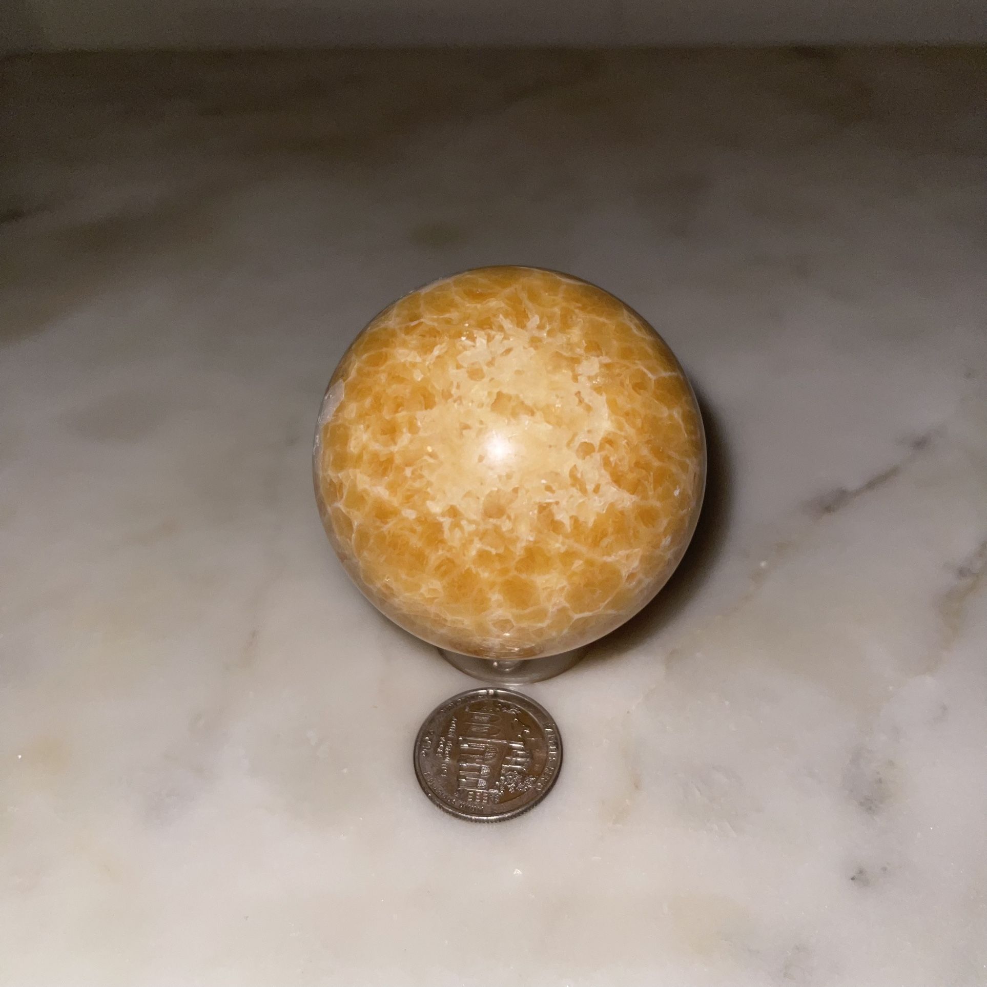 Orange Calacite Sphere