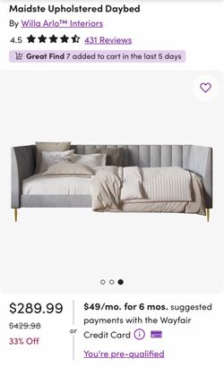 Silver Gray Upholstered Twin Daybed