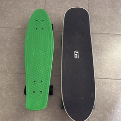 2 Skateboards – Cruiser + Standard Board – $30 for both