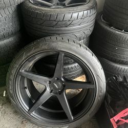 Brand New Rims And Tires For Ford Mustang Stagered 20”