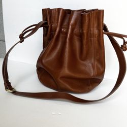 Rare Vintage Coach Delancy Drawstring Leather Bag