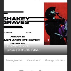 2 Shakey Graves Tickets 