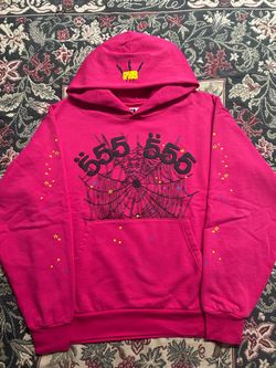 SP5DER ANGEL NUMBER HOODIE PINK