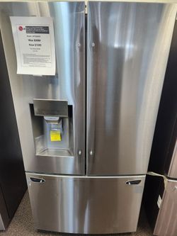 28 cu. ft. 3 Door French Door Refrigerator with Ice and Water Dispenser and Craft Ice in PrintProof Stainless Steel