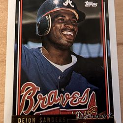 Deion Sanders Topps 1992 Baseball Card 645