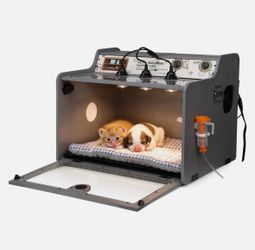 Pet Brooder Box Pet Incubator for Puppie Temperature Controlled w/ Lamp
