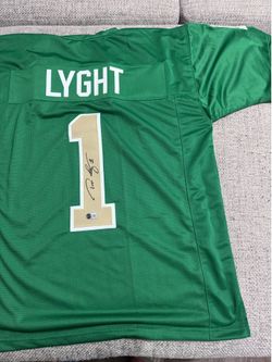 Todd Lyght Signed Autograph Custom Jersey-Beckett Coa-Notre Dame Fighting Irish