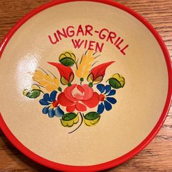 Ungar-Grill Vienna Hand Painted Plate 4 Star Hungarian Restaurant Austria