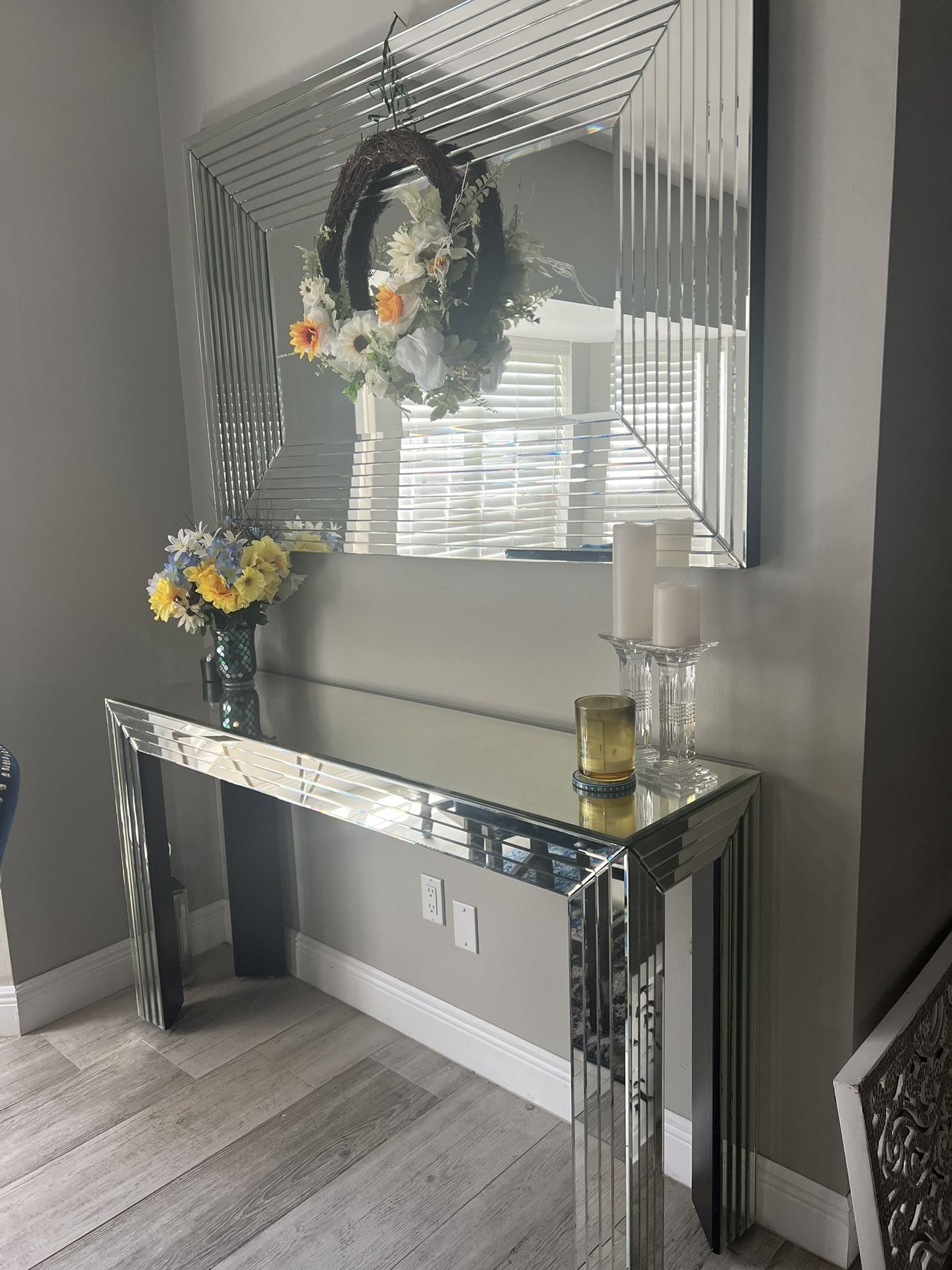 Mirrored console Table & Wall Mirror